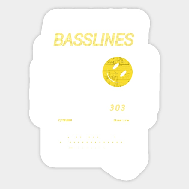 303 / Never Enough Basslines Sticker by Synthshirt